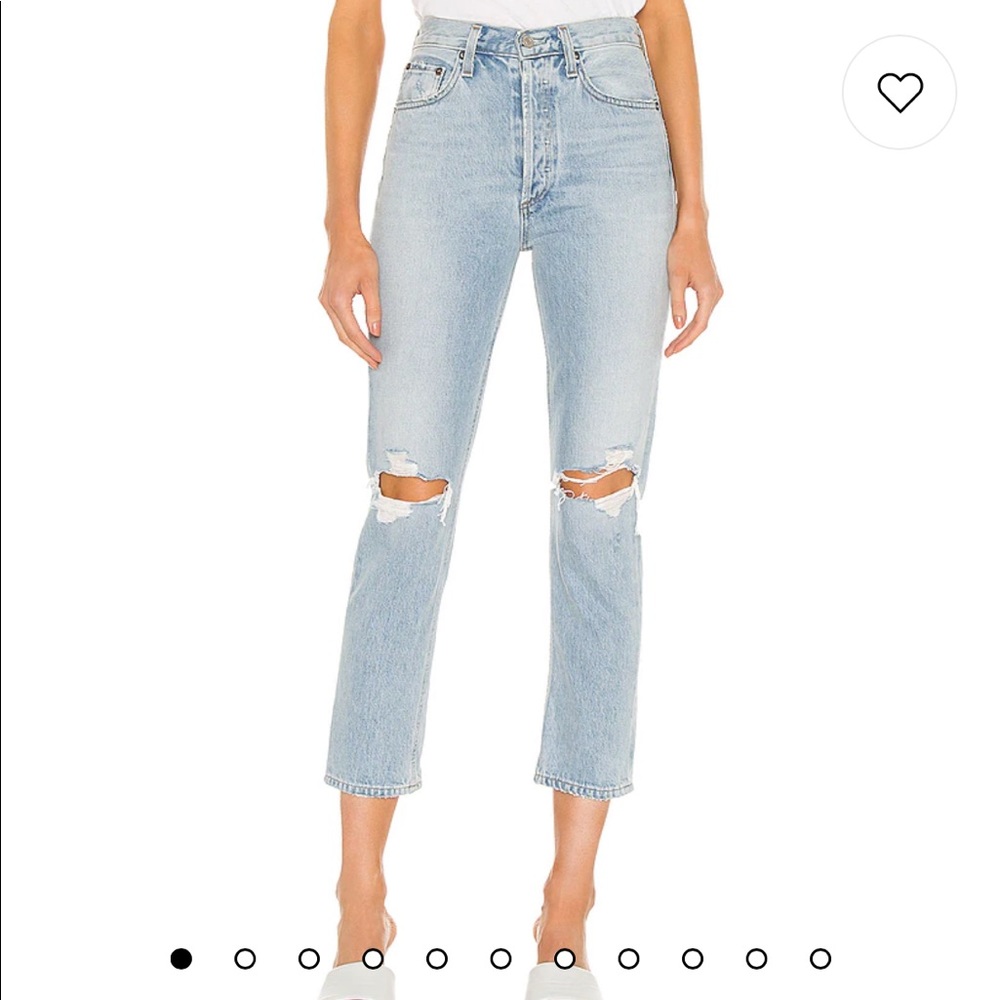 AGOLDE “Riley” crop high rise jeans